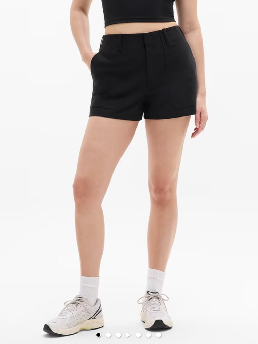 🖤 Athleta High Rise Utility Shorts | Women's Size 12 | Black | 4" Inseam